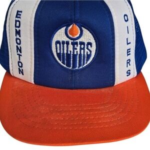 NHL Edmonton Oilers Blue and Orange Hat‎